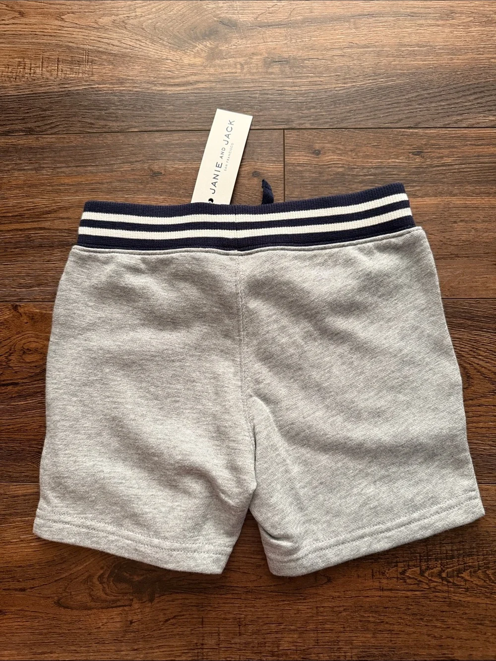 Janie and Jack Gray Shorts with Navy Trim and Bulldogs Graphic